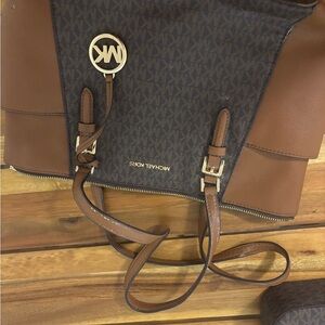 Michael Kors Black and Brown Tote